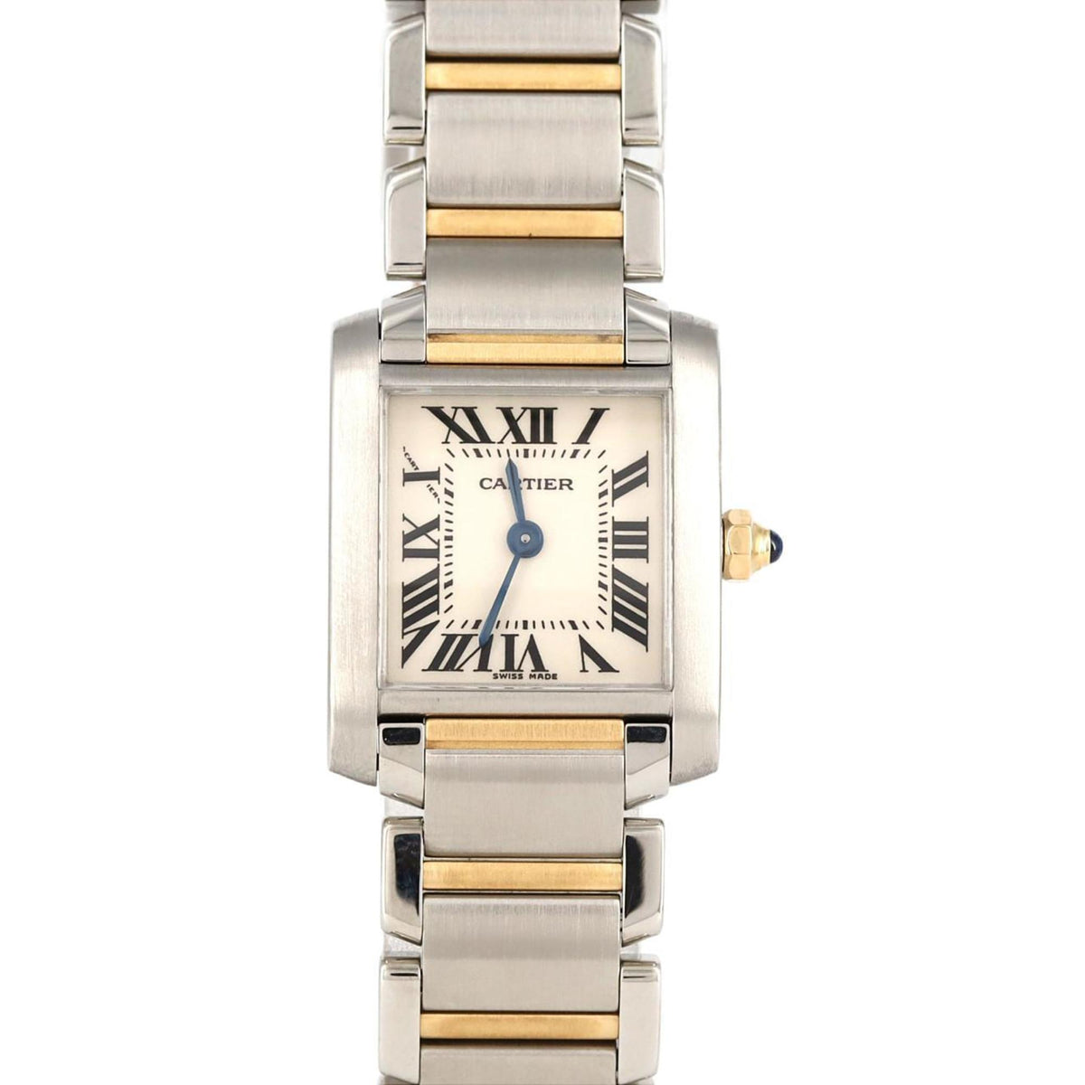 Gebrauchte Cartier Tank Francaise SM Combi W51007Q4 SSxYG Armbanduhr Quarz 