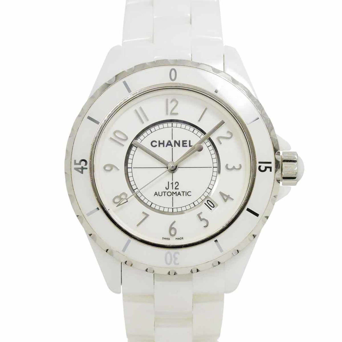 Pre-Owned Chanel J12 42mm H2981 Men's Watch, White Ceramic, Date, Automatic
