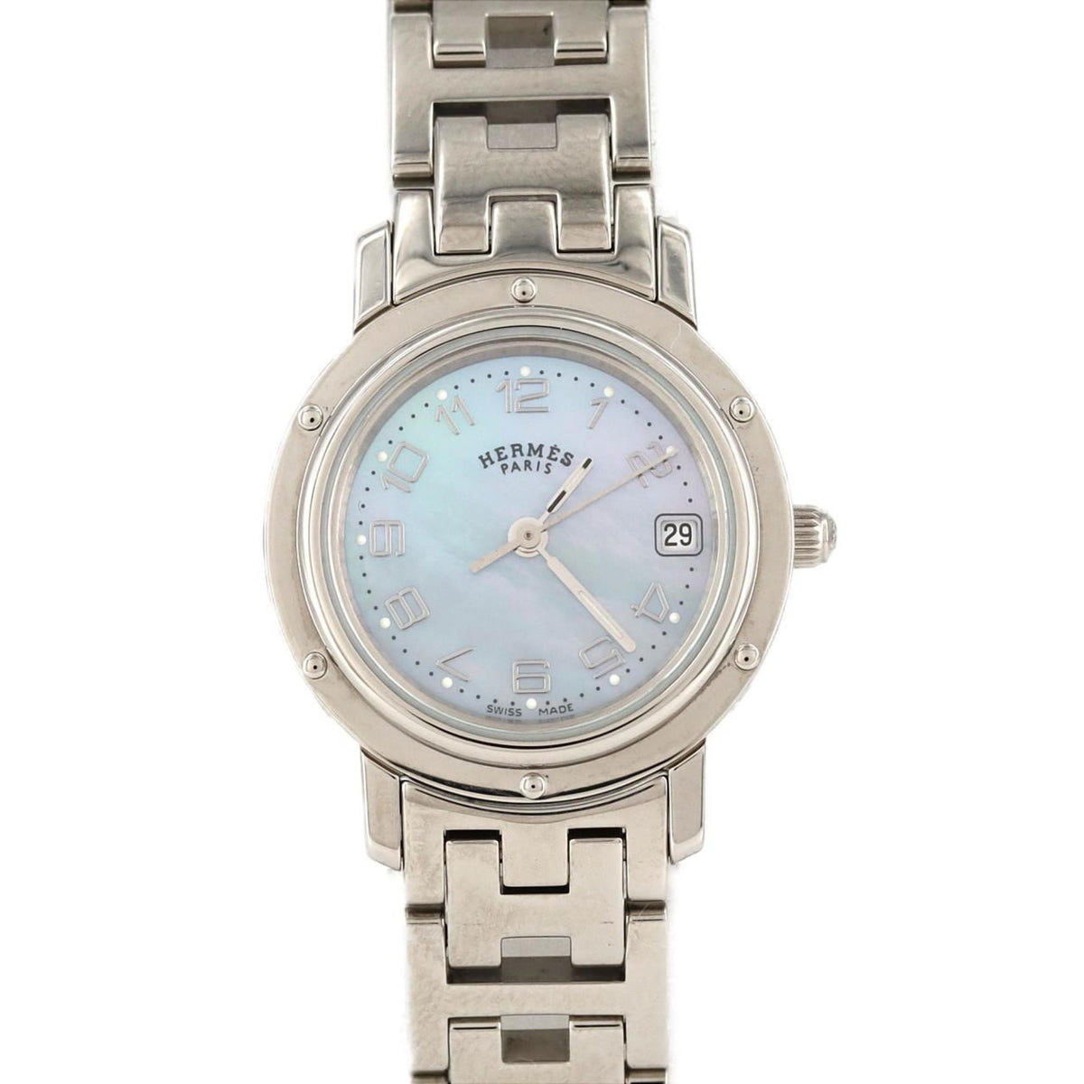 Pre-Owned Herm?s Clipper Nacle CL4.210 Stainless Steel Quartz Watch
