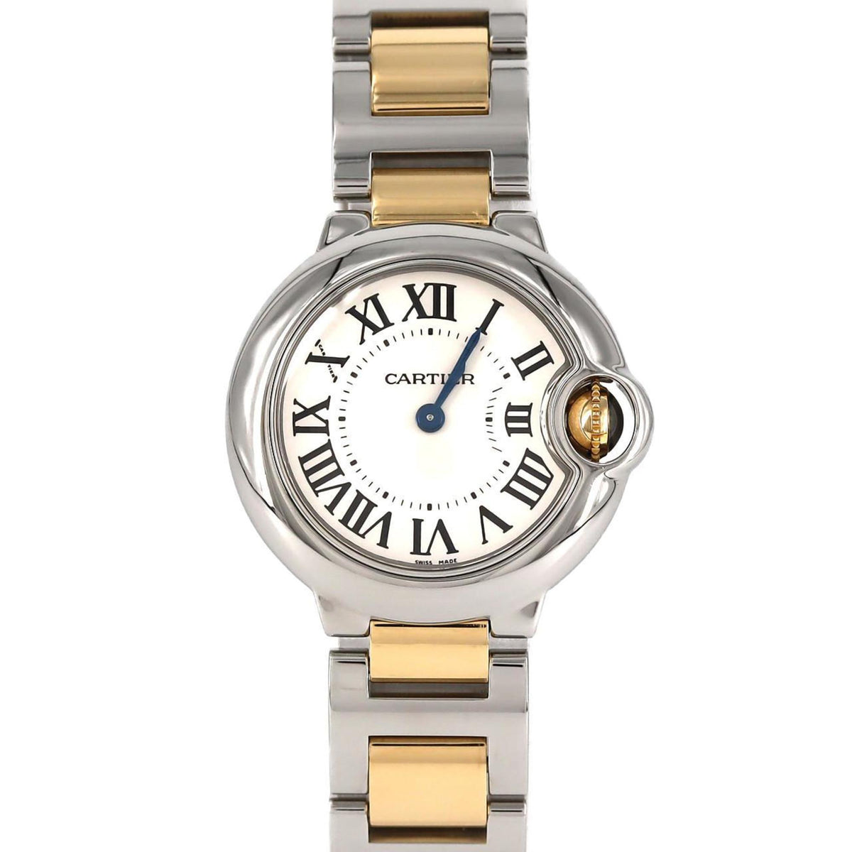 Pre-Owned Cartier Ballon Bleu SM Two-tone Watch W69007Z3 W2BB0010 SSxYG Quartz Movement