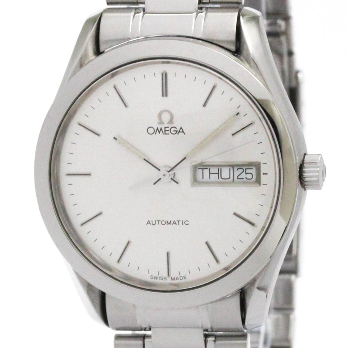 Pre-Owned OMEGA Classic Day Date Steel Automatic Mens Watch 5122.31 Polished