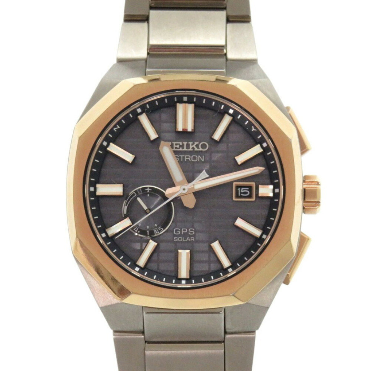 Gebrauchte Seiko Astron Nexter SBXD014 3X62-0AA0 Graue Titan GPS Radio Solaruhr 1108SEIKO 