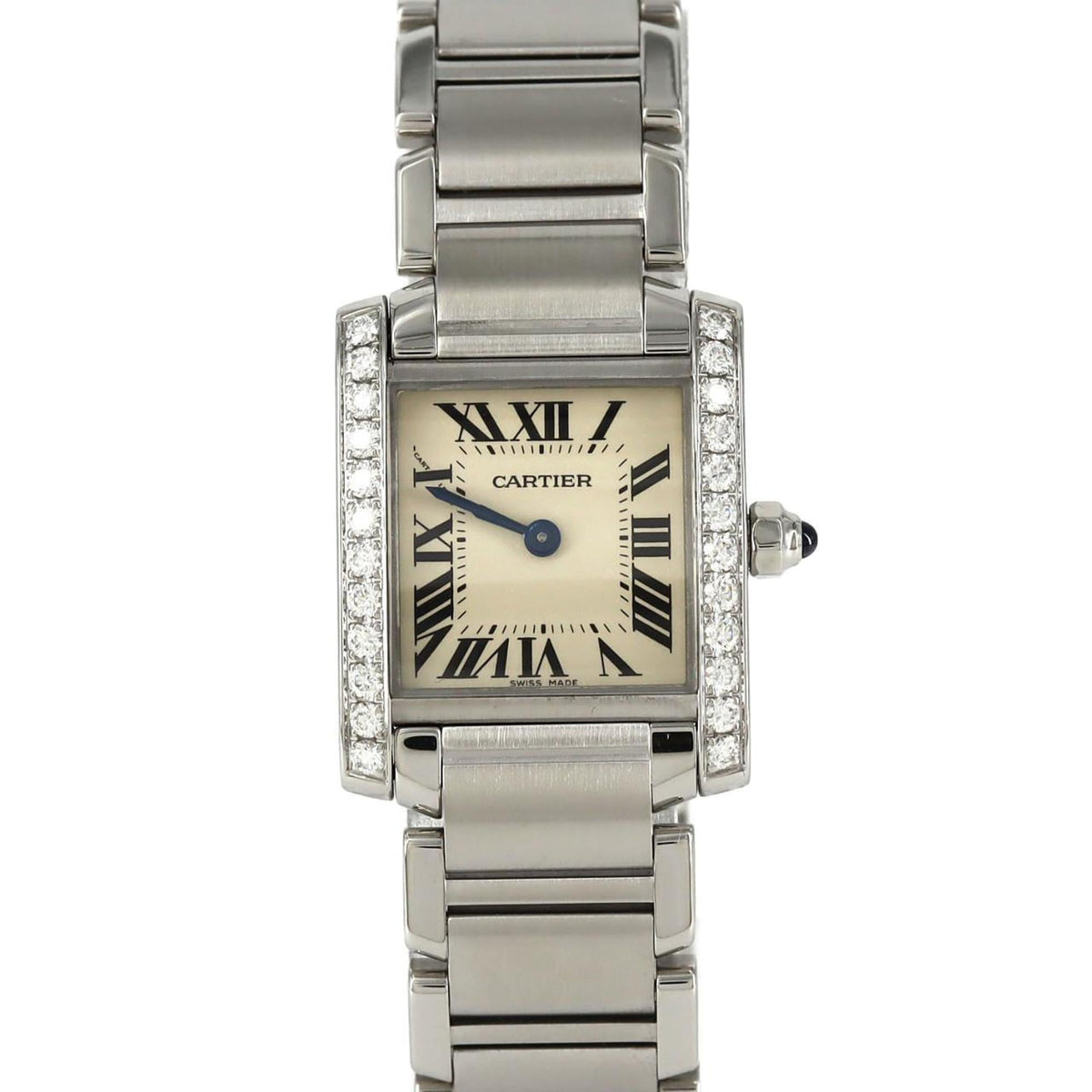 Pre-Owned Cartier Tank Fran?aise SM D W4TA0008 Stainless Steel Quartz Watch
