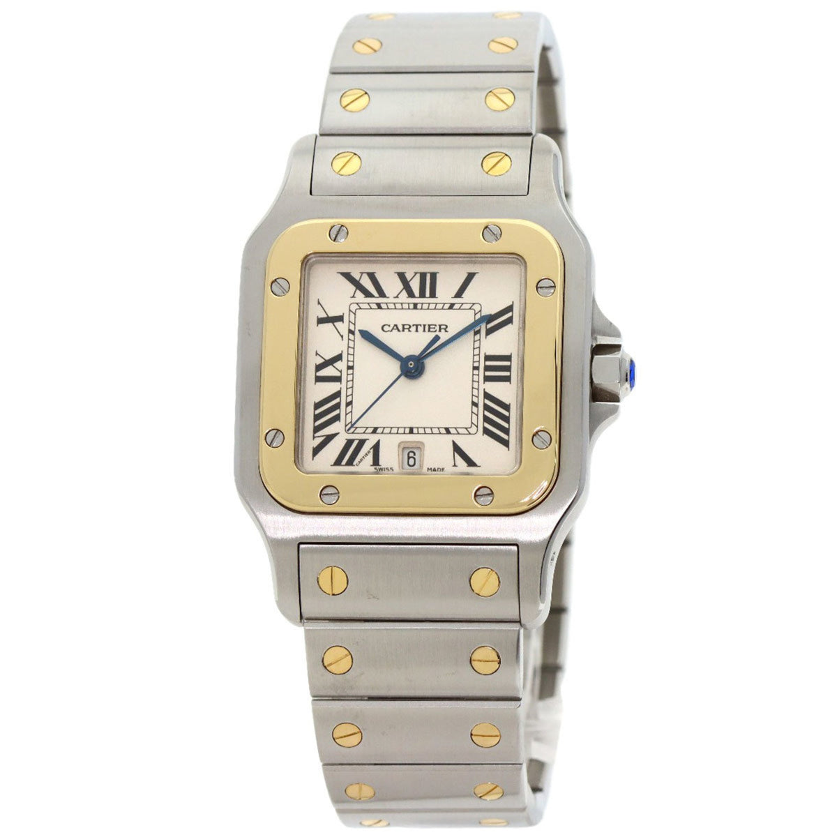 Gebrauchte Cartier W20011C4 Santos Galbe LM Uhr Edelstahl SSxK18YG Herren CARTIER 