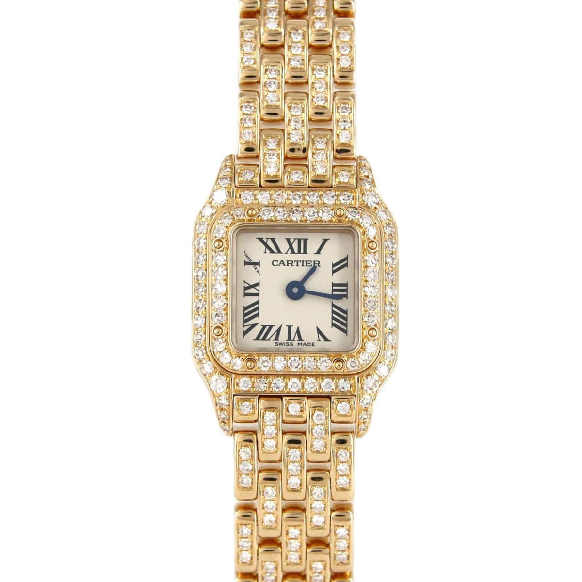 Pre-Owned Cartier Mini Panthere YG 2D Bracelet D WF3141FF Wristwatch Quartz