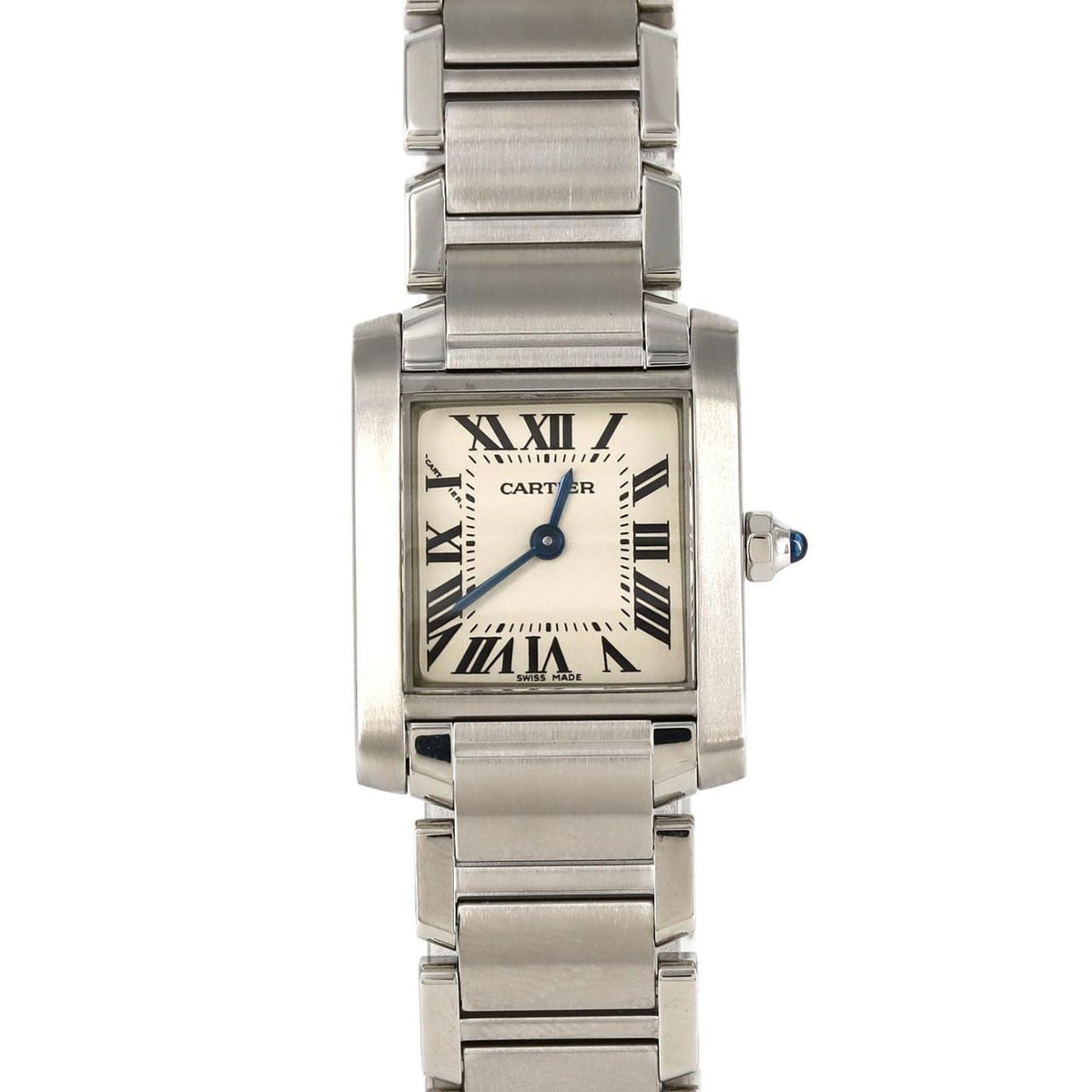 Gebrauchte Cartier Tank Francaise SM W51008Q3 SS Armbanduhr Quarz 