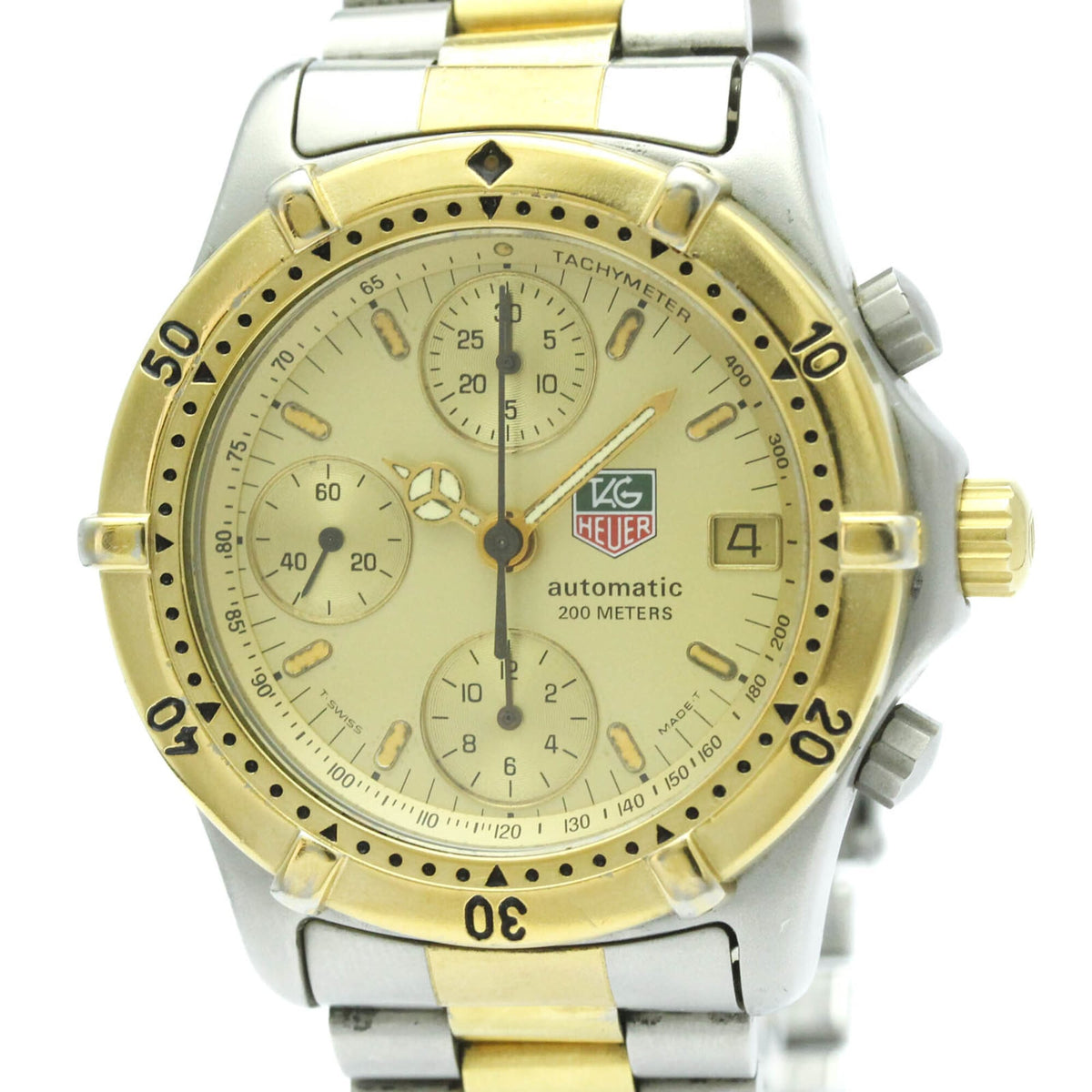 Pre-Owned TAG HEUER 2000 Coronograph Gold Plated Steel Automatic Watch 765.406
