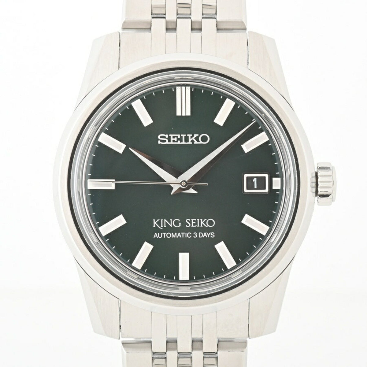 Gebrauchte Seiko SEIKO King SDKS019 6R55-00A0 Grüne Automatikuhr E-156171 