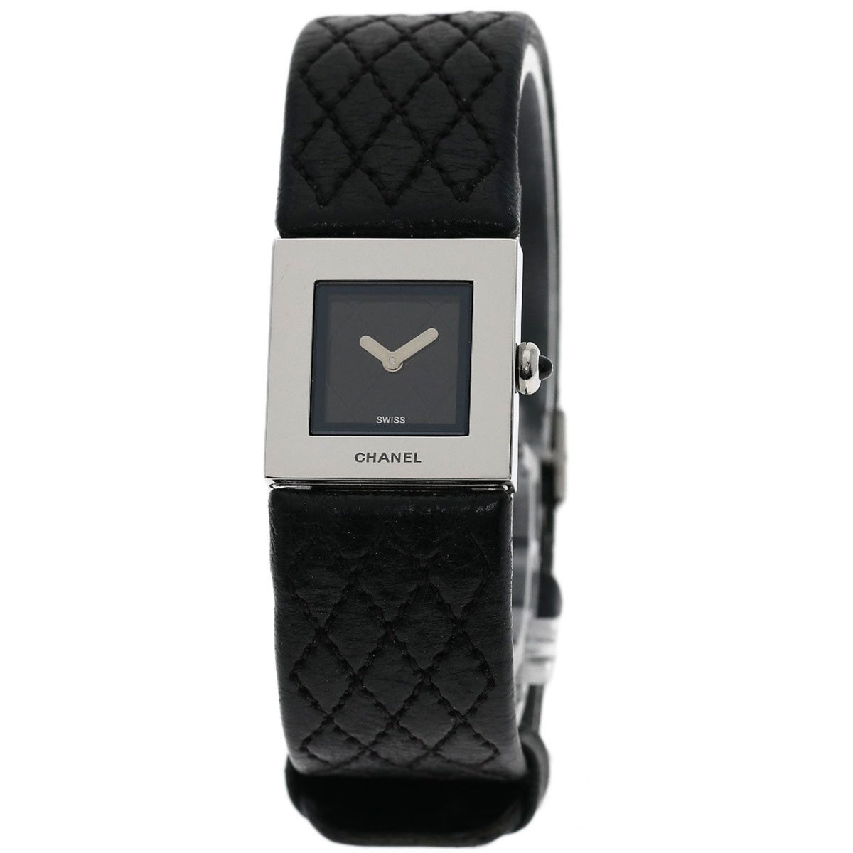 Pre-Owned CHANEL H0116 Matelasse Watch, Stainless Steel/Leather, Women's