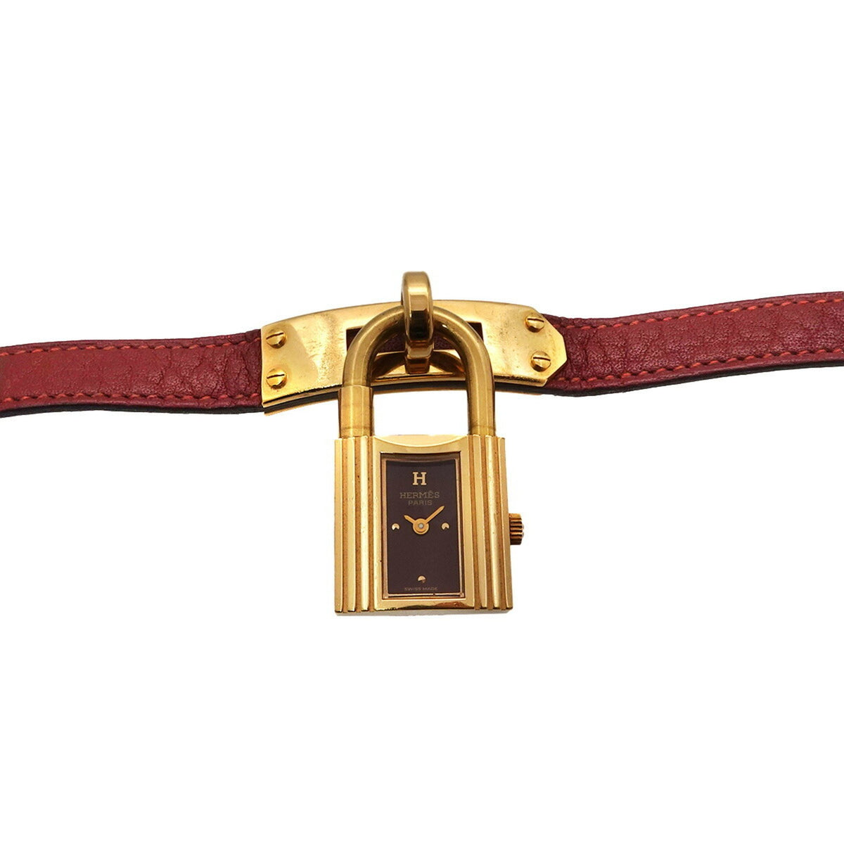 Pre-Owned Herm?s Kelly Watch, Women's, Bordeaux Quartz Watch with Cadena