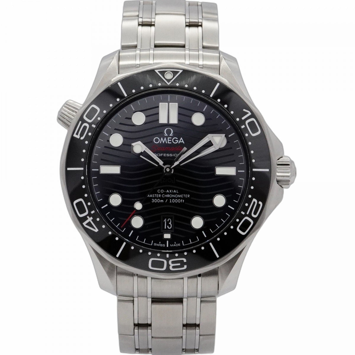 Gebrauchte Omega Seamaster 210.30.42.20.01.001 Herrenuhr mit schwarzem Zifferblatt 