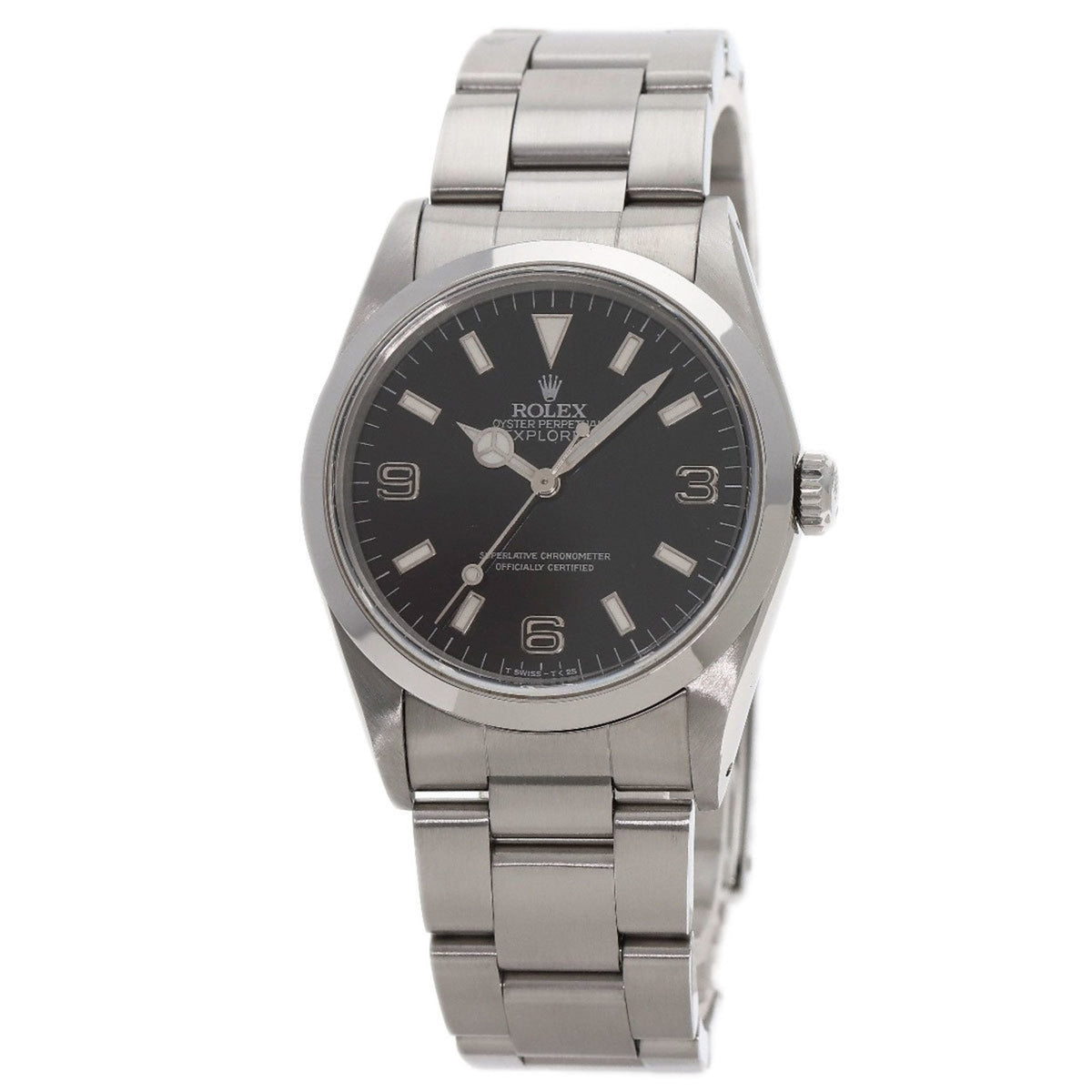 Gebrauchte Rolex 14270 Explorer 1 Blackout Uhr Edelstahl SS Herren ROLEX 