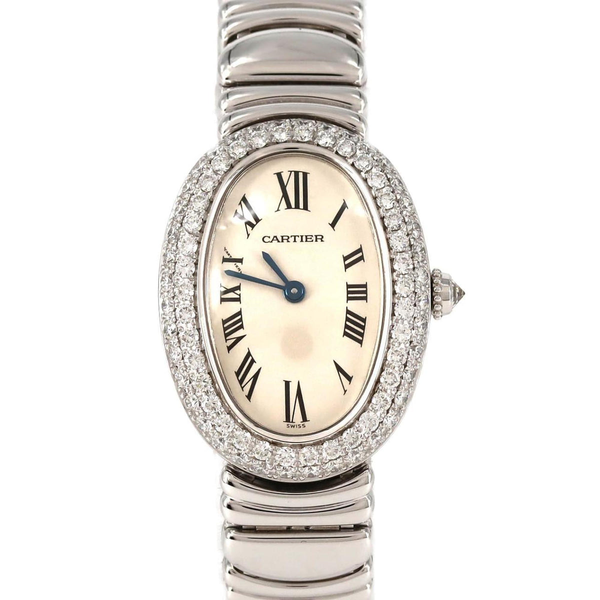 Pre-Owned Cartier Baignoire WG 2D WB5097L2 Quartz Watch