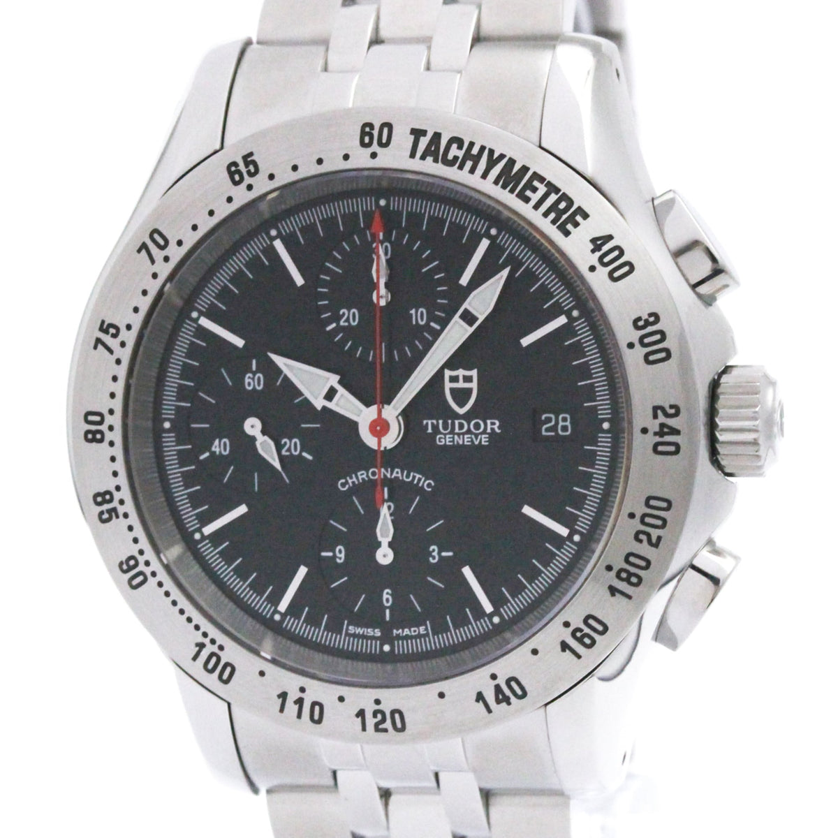 Pre-Owned TUDOR Chronautic Chronograph Steel Automatic Mens Watch 79390P Polished
