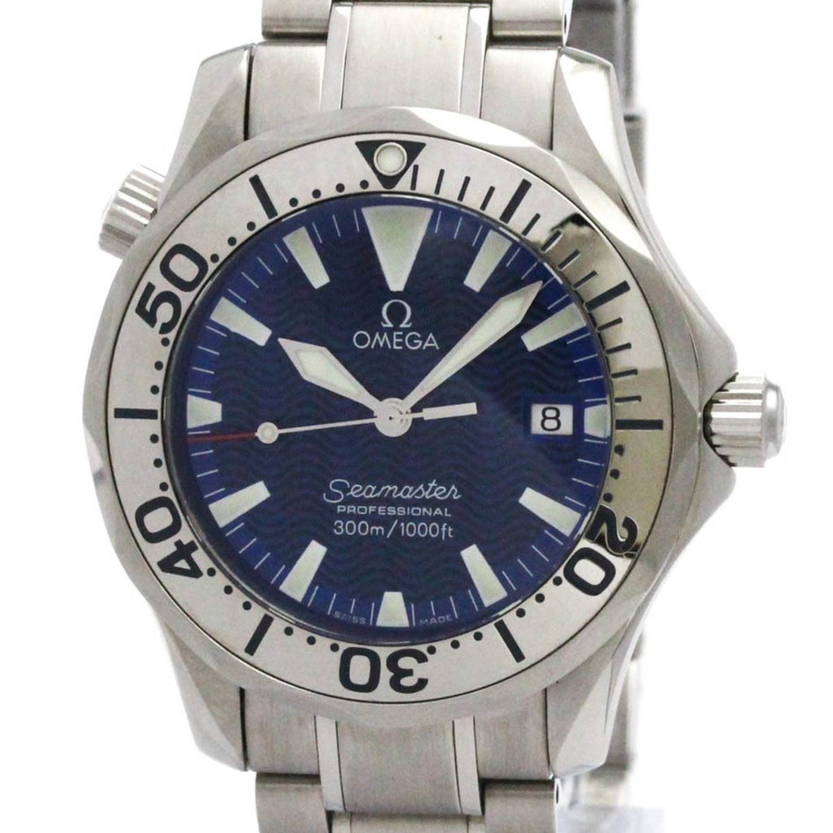 Pre-Owned OMEGA Seamaster Professional 300M Steel Mid Size Watch 2263.80 Polished