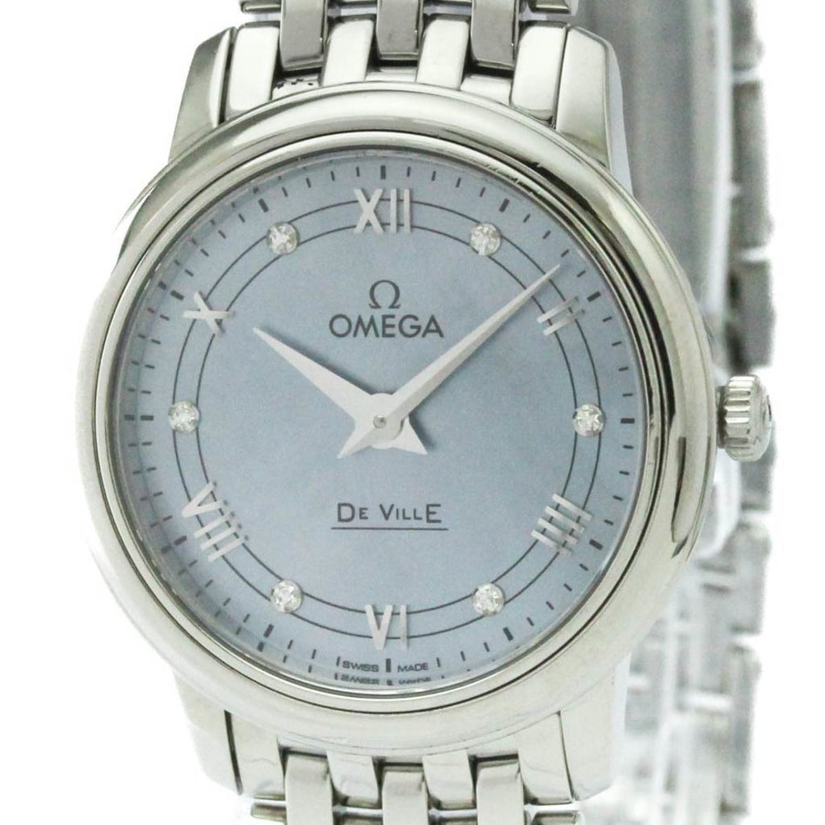 Pre-Owned OMEGA De Ville Prestige Diamond MOP Steel Quartz Ladies Watch 424.10.27.60.57.00?1