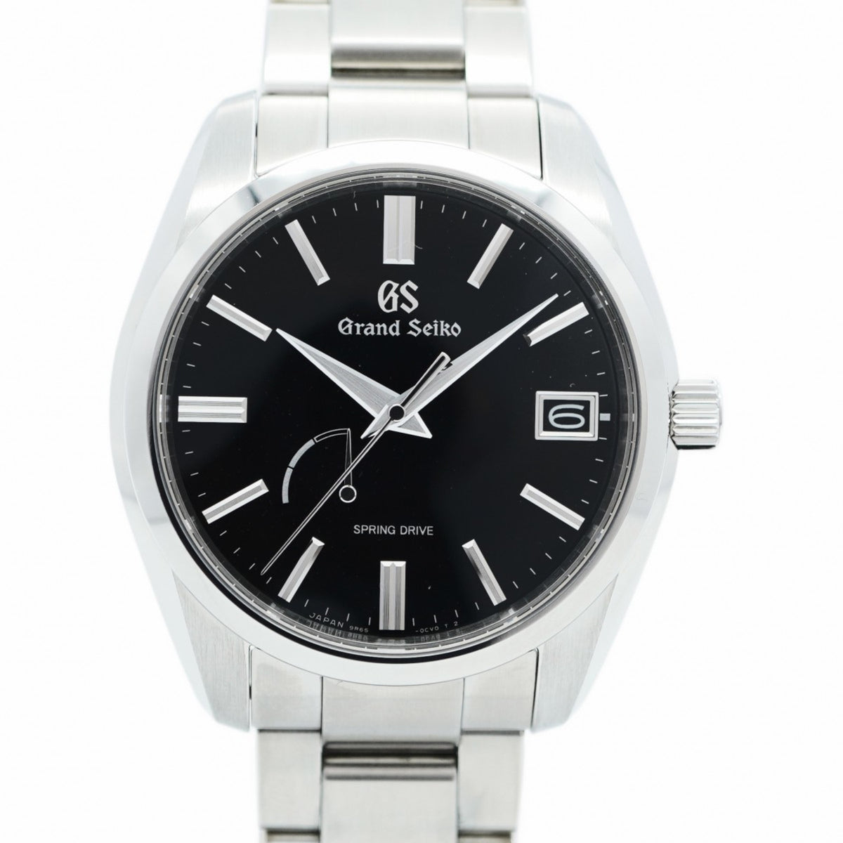 Gebrauchte Seiko Grand 9R65-0DY0 Herrenuhr mit schwarzem Zifferblatt 