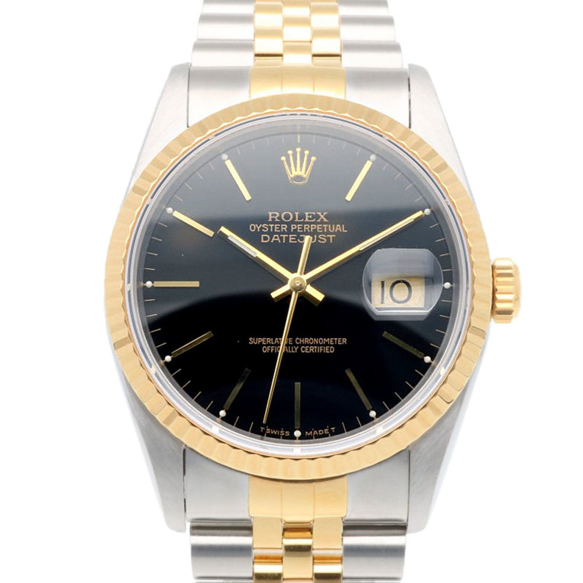Pre-Owned Rolex Datejust Oyster Perpetual Watch Stainless Steel 16233 Automatic Overhauled S Number Men's ROLEX