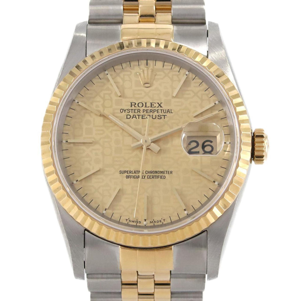 Gebrauchte Rolex Datejust 16233 SSxYG Armbanduhr Automatik W Seriennummer 