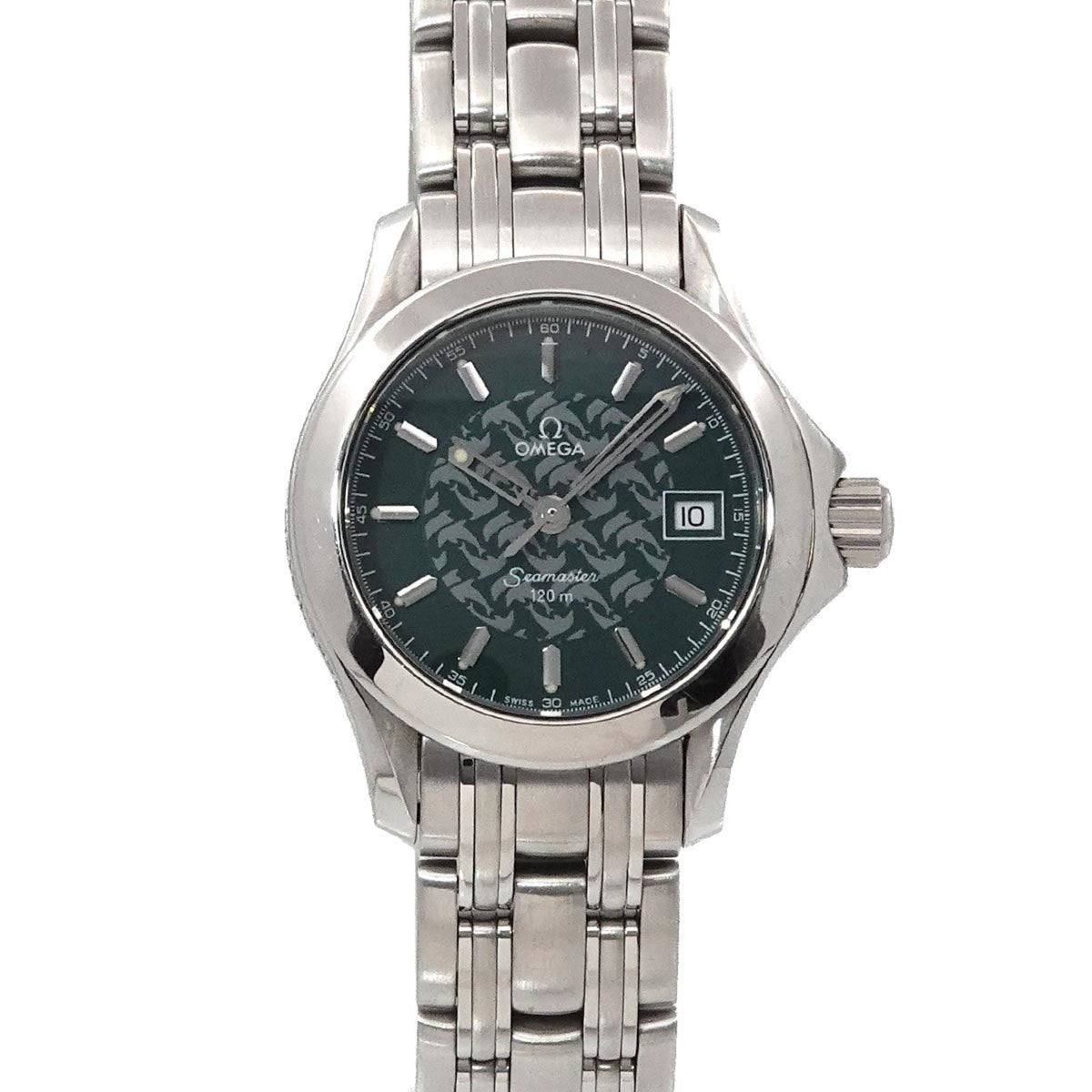 Pre-Owned OMEGA Seamaster 120 Jack Mayol 1998 Limited Edition of 2,500 pieces 2586 70 Women's Watch Date Green Quartz