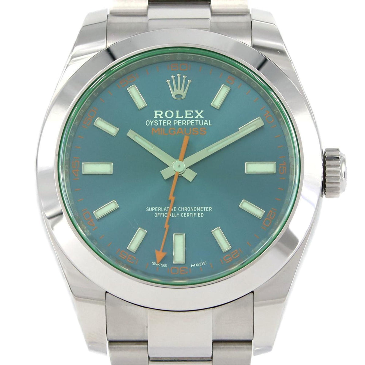 Gebrauchte Rolex Milgauss 116400GV SS Armbanduhr Automatik Zufallszahl 