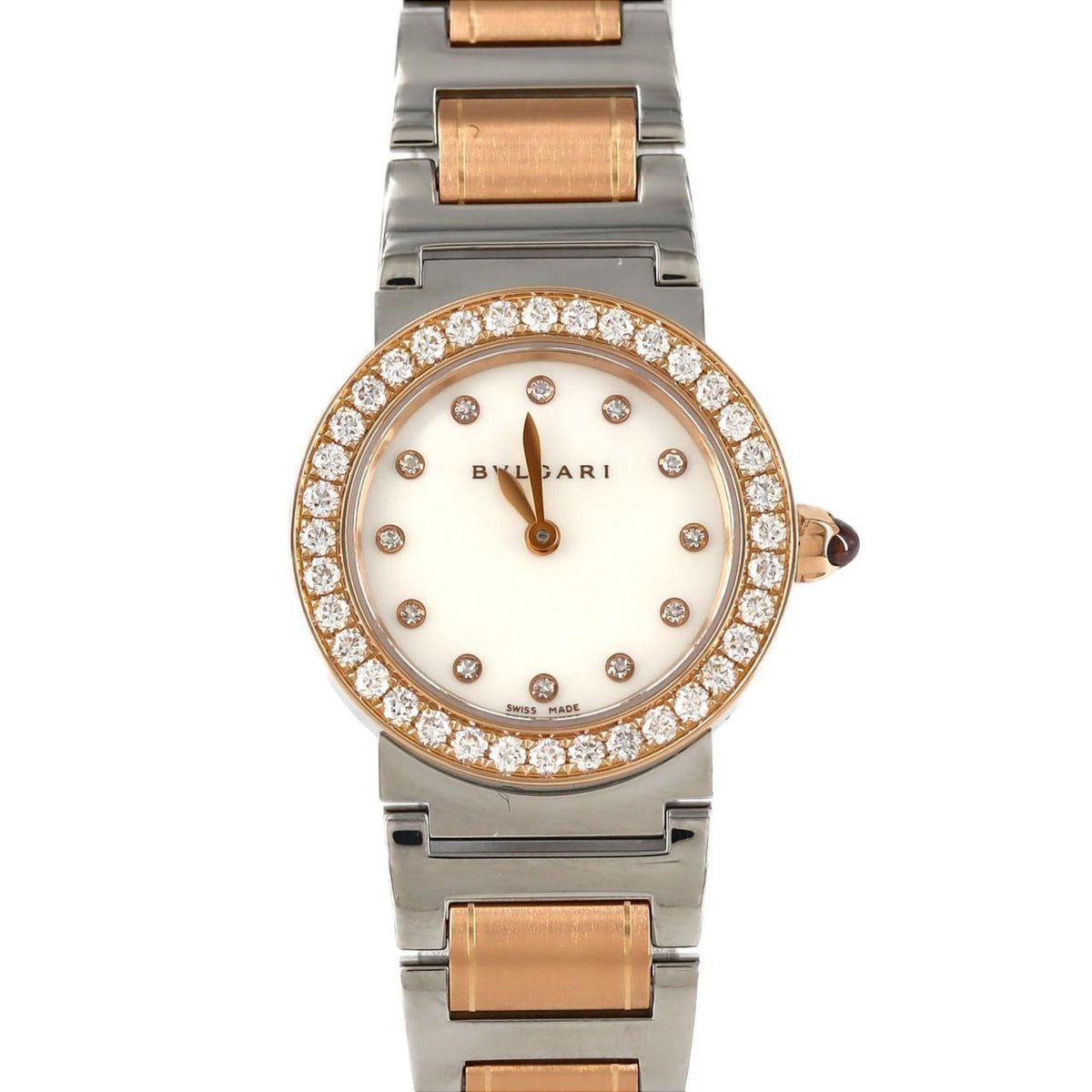 Pre-Owned Bvlgari PG Combi D?12P BBLP26SG 102477 SSxPG Quartz Watch