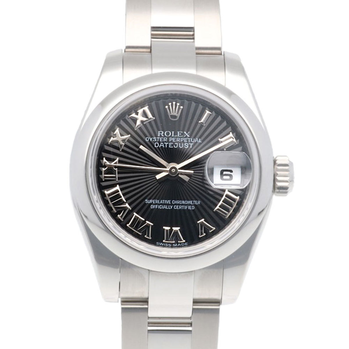 Gebrauchte Rolex Datejust Oyster Perpetual Uhr Edelstahl 179160 Automatik Damen ROLEX Z Serie 2006 Modell Römische Ziffern Sunbeam Überholt 