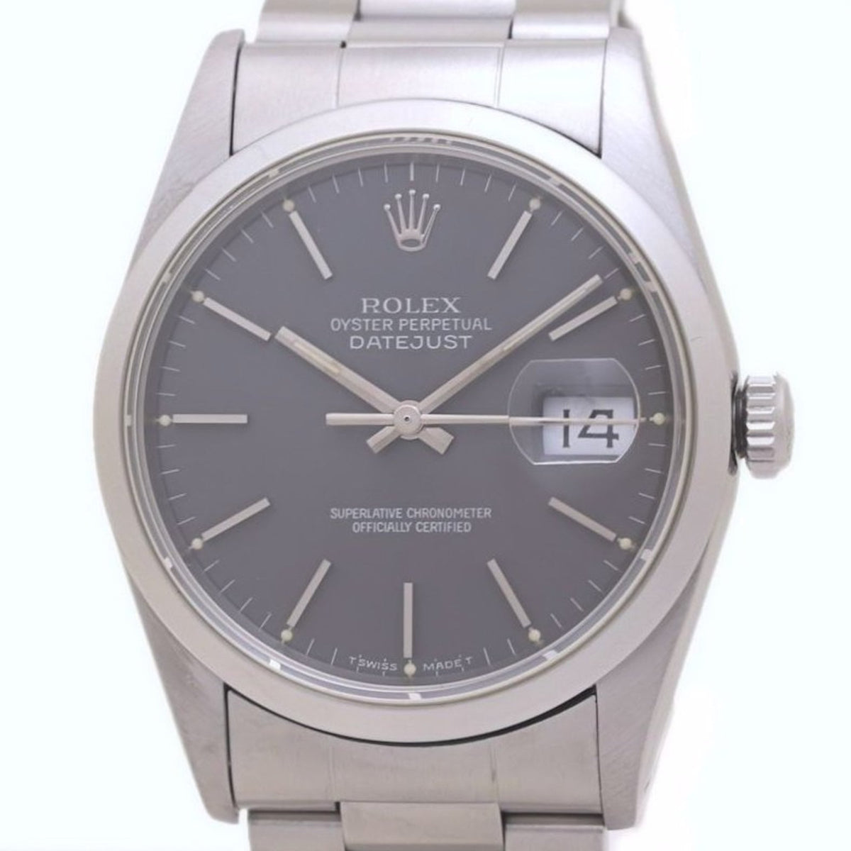 Pre-Owned ROLEX Rolex Datejust 16200 Men's Watch, Stainless Steel 40206
