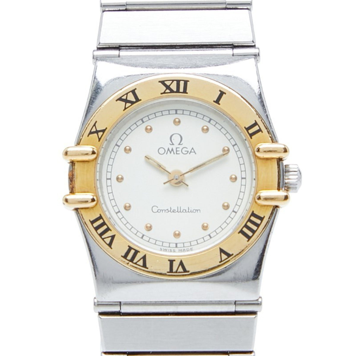 Pre-Owned Omega Constellation Watch, Quartz, White Dial, Stainless Steel, Yellow Gold, Women's, OMEGA