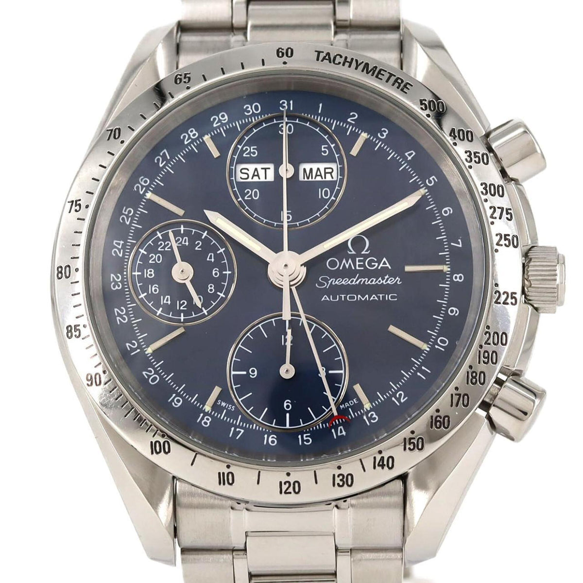 Pre-Owned Omega Speedmaster Day-Date 3521.80 Stainless Steel Automatic Watch