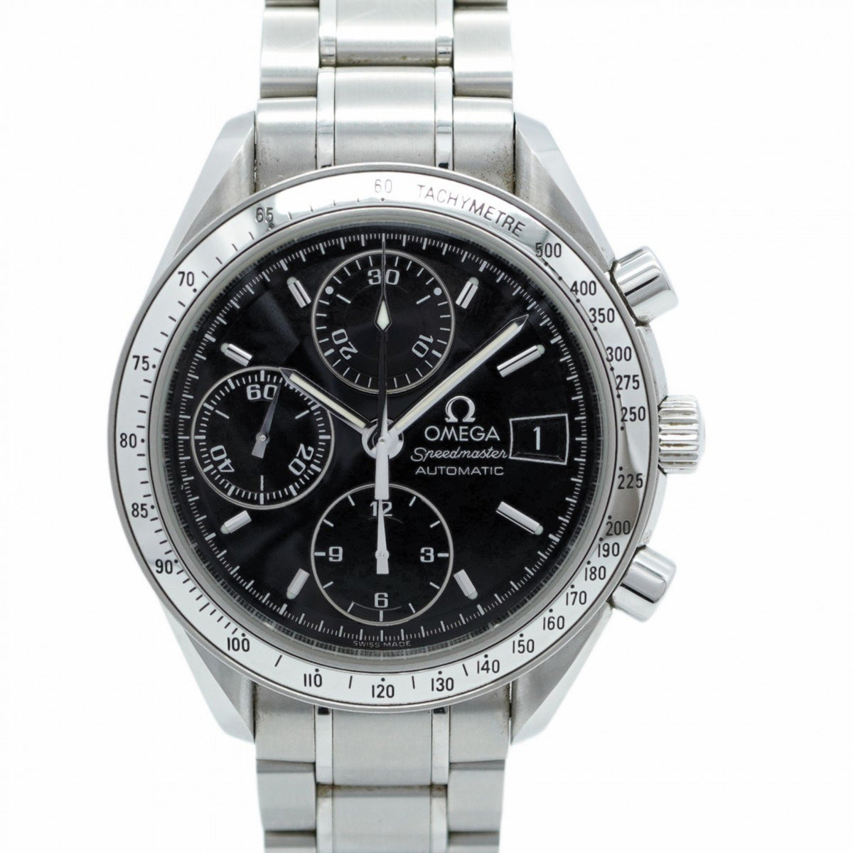 Gebrauchte Omega Speedmaster 3513.50 Herrenuhr mit schwarzem Zifferblatt 