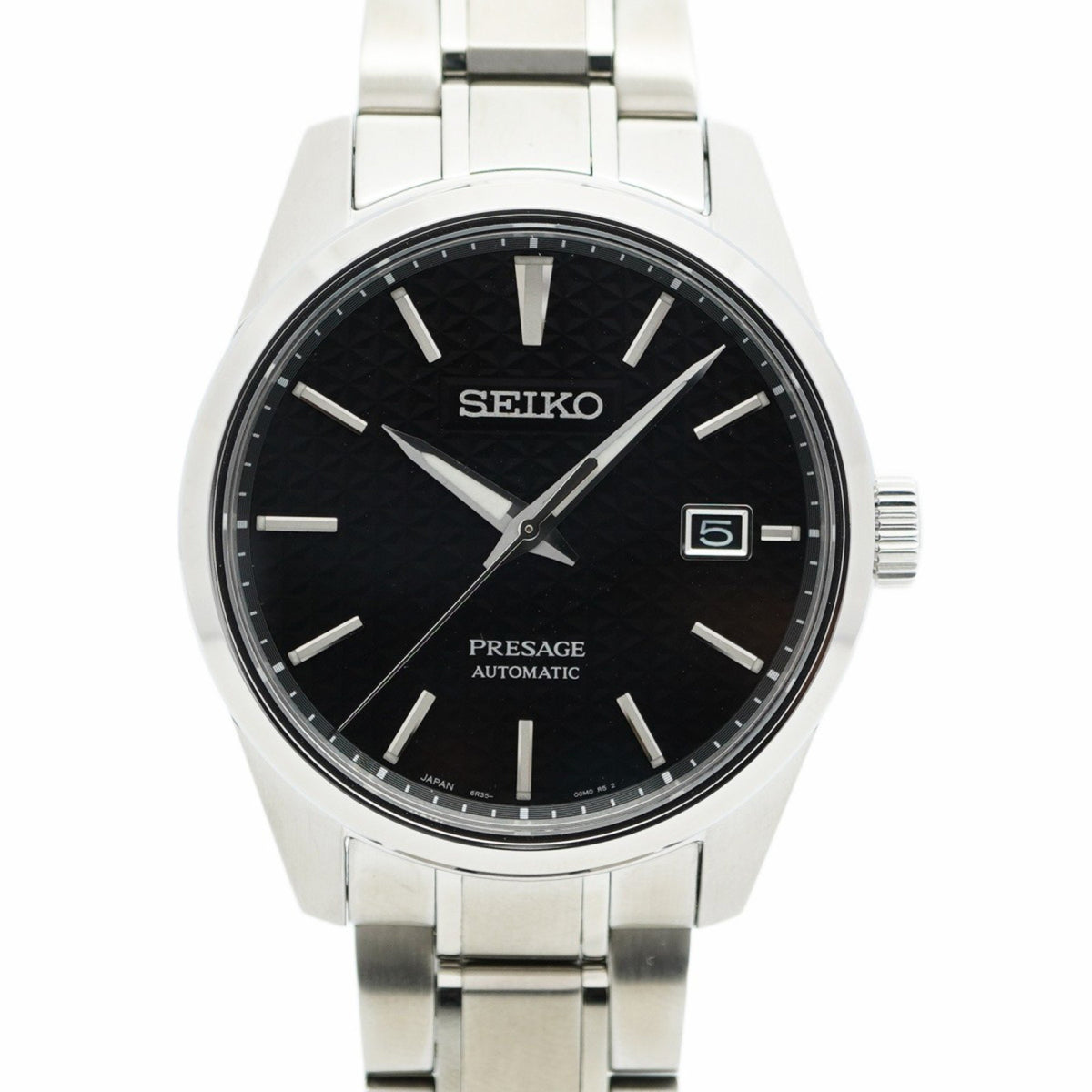 Pre-Owned Seiko Presage 6R35-00V0 Black Dial Men's Watch