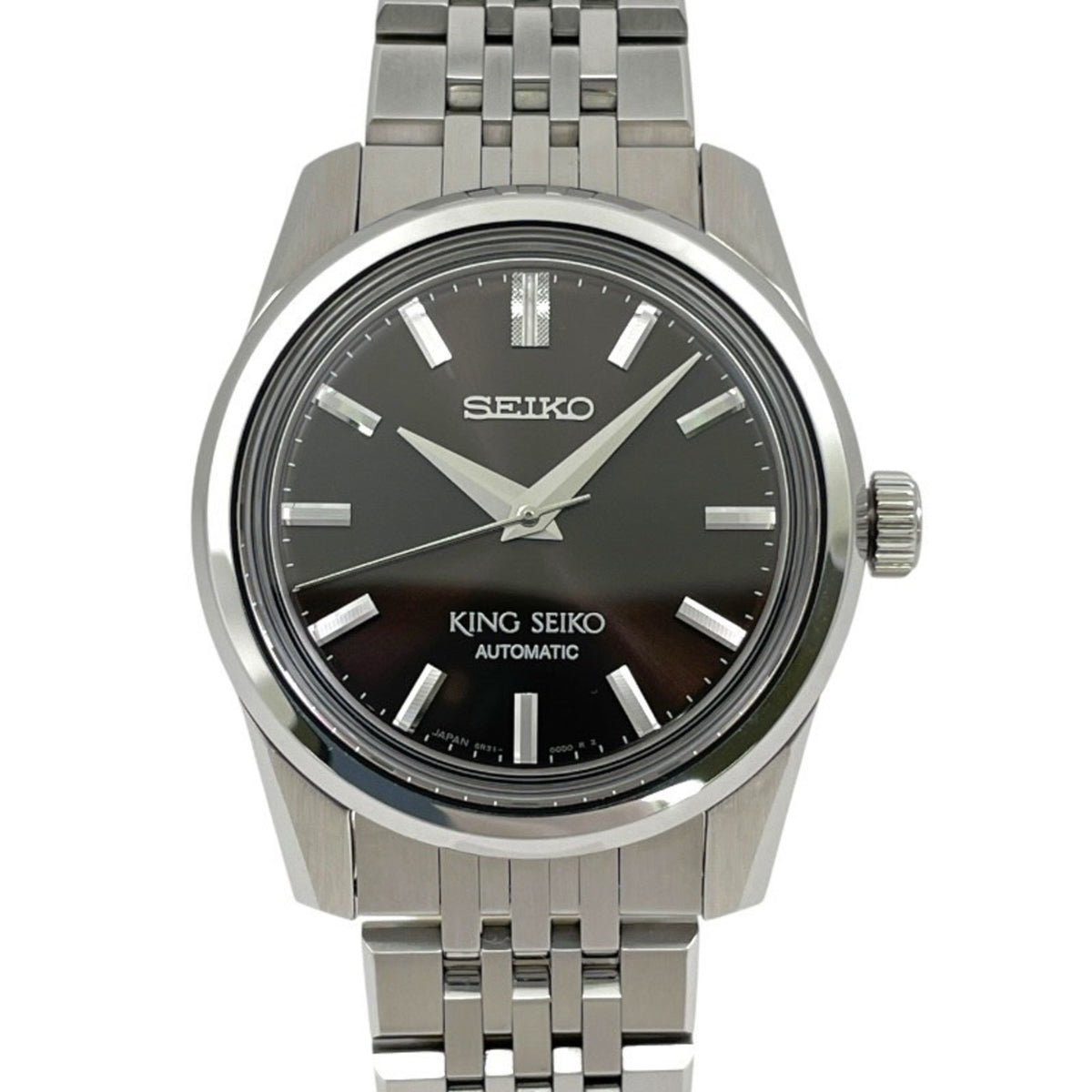 Pre-Owned Seiko King KSK SDKS007 6R31-00D0 Stainless Steel Men's Automatic Watch with Brown Dial, Reissue