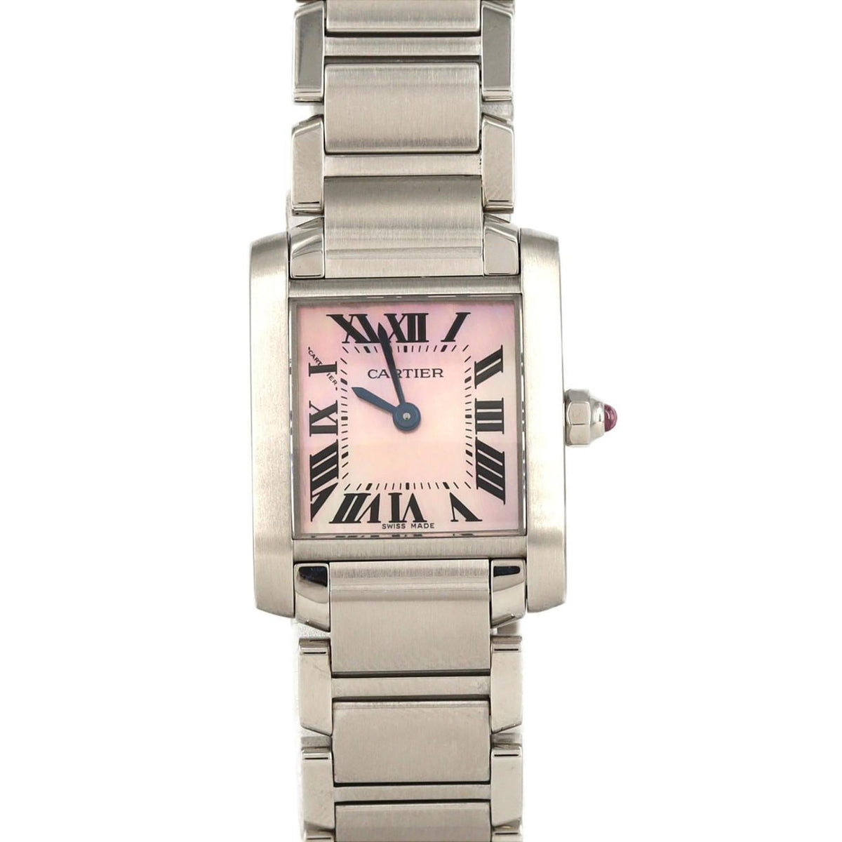 Pre-Owned Cartier Tank Fran?aise SM W51028Q3 Stainless Steel Quartz Watch