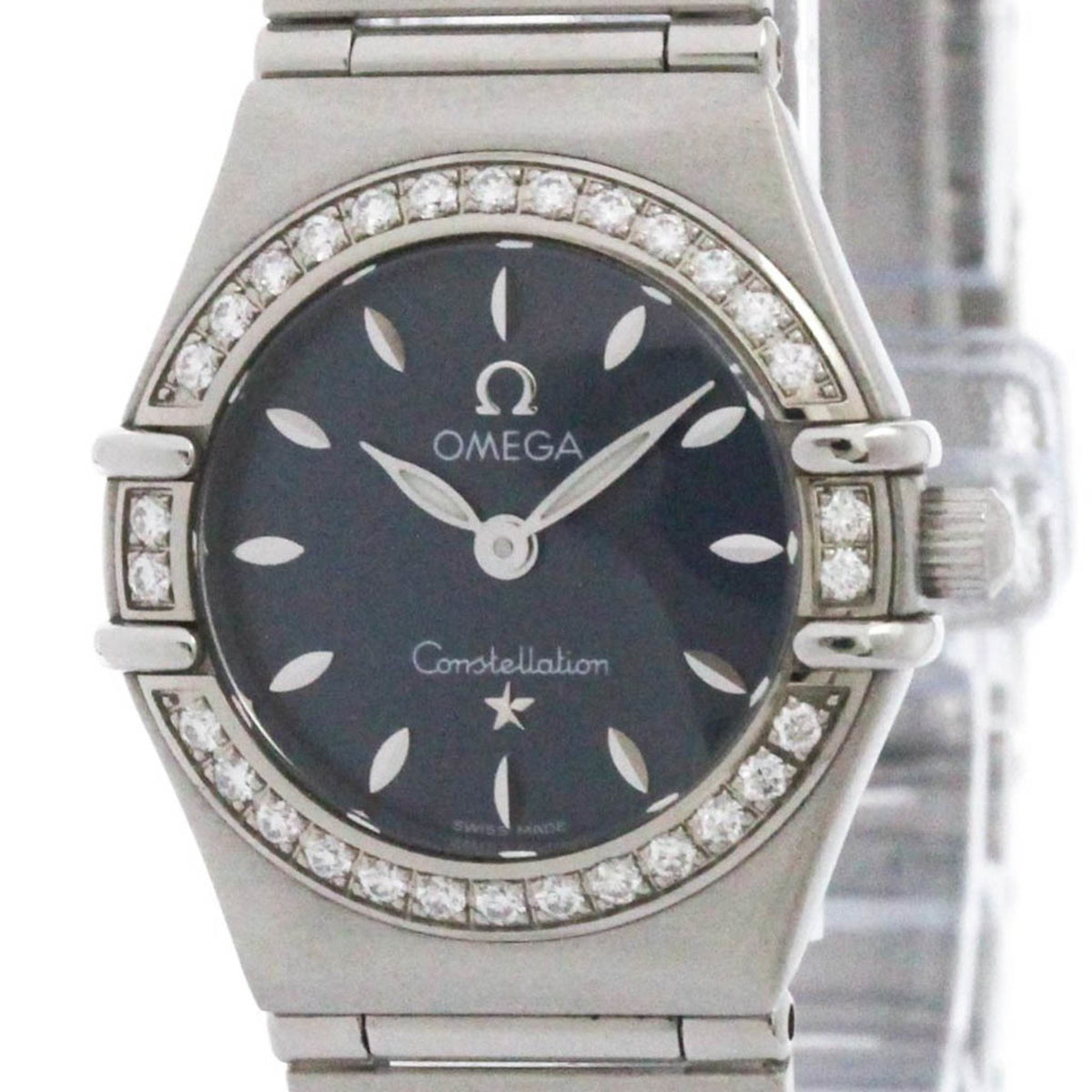 Pre-Owned OMEGA Constellation Diamond Steel Quartz Ladies Watch 1466.88