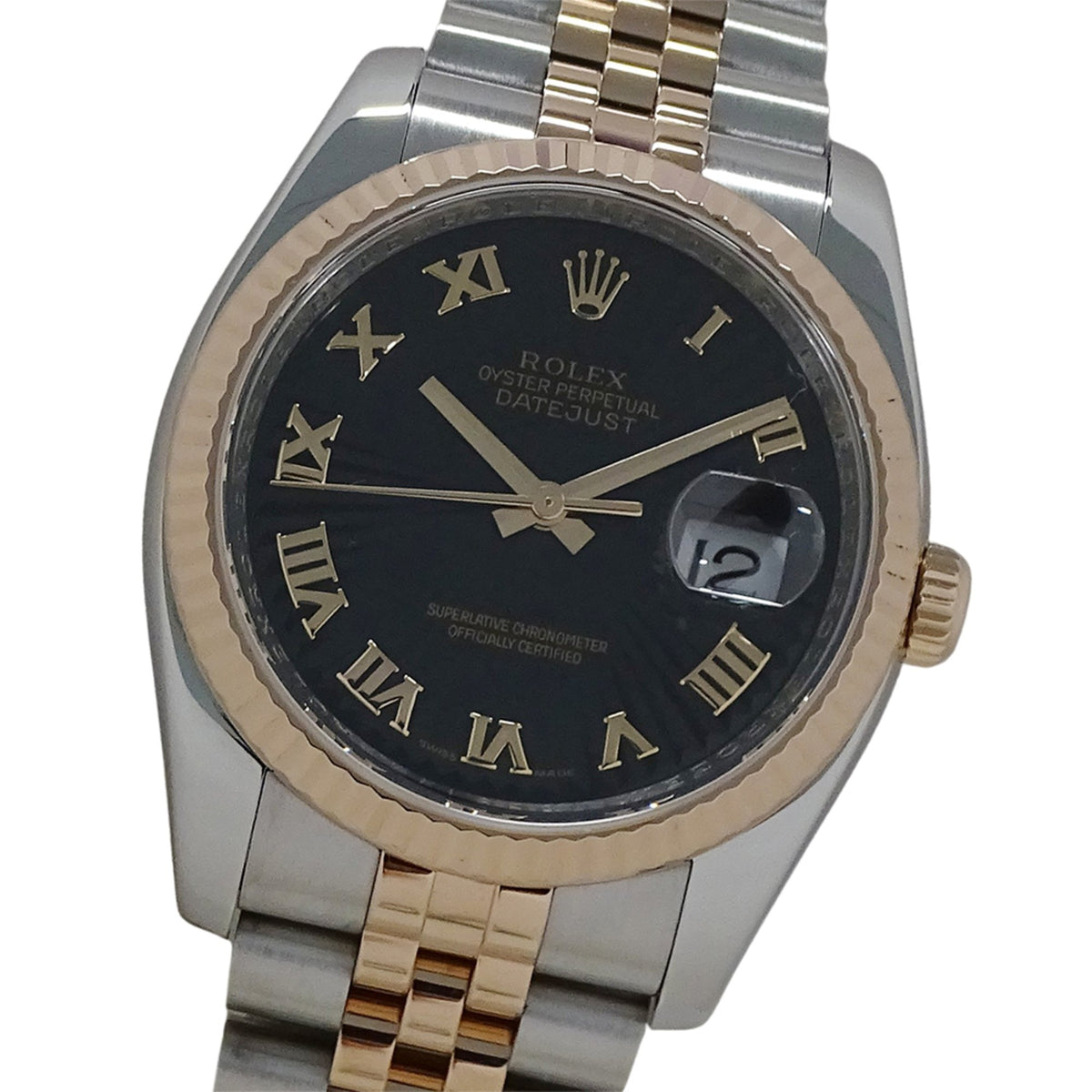 Pre-Owned Rolex ROLEX Datejust 116231 M-number Men's Watch Brand Automatic AT Stainless Steel SS Pink Gold PG Combination Polished