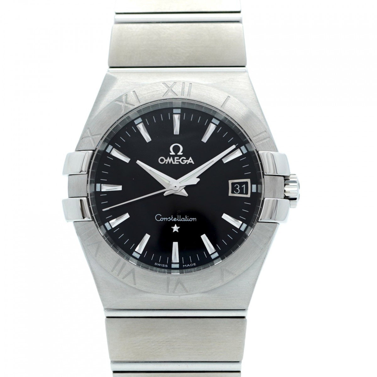 Pre-Owned Omega Constellation 123.10.35.60.01.001 Black Dial Men's Watch