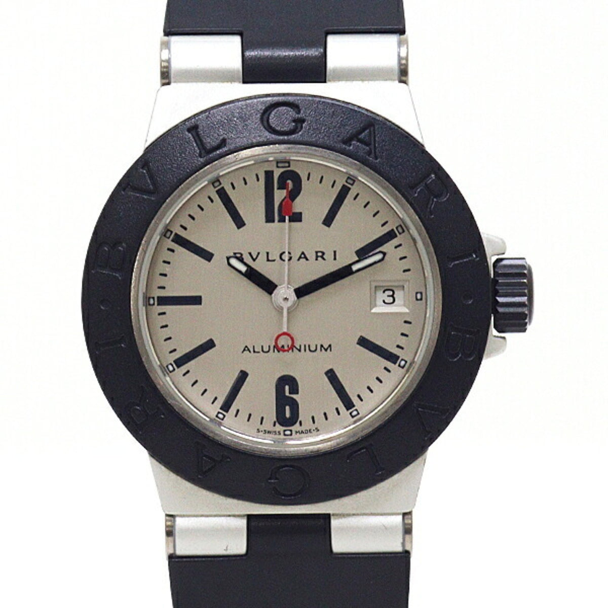 Pre-Owned BVLGARI Women's Watch Aluminum AL29TA Silver Dial Quartz