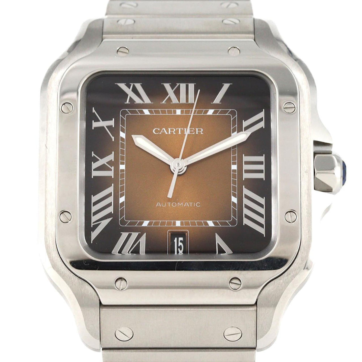 Pre-Owned Cartier Santos de LM WSSA0064 Stainless Steel Automatic Watch