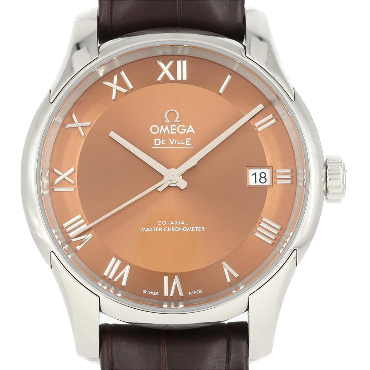 Pre-Owned Omega De Ville Hour Vision 433.13.41.21.10.001 Stainless Steel Automatic Watch