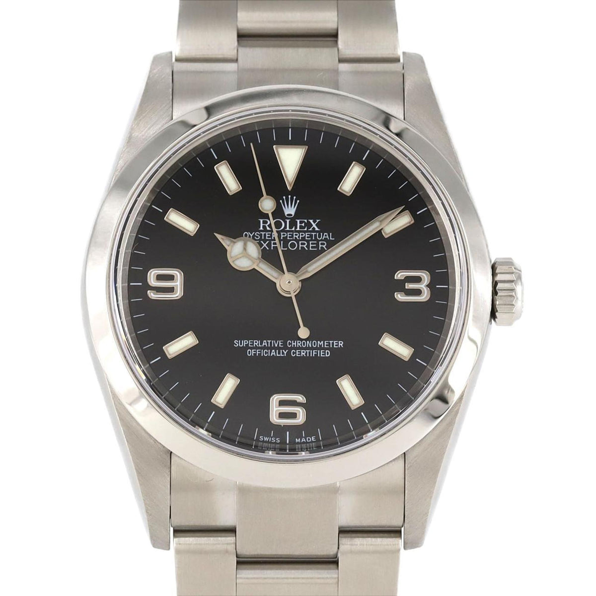 Gebrauchte Rolex Explorer I 114270 Edelstahl-Automatikuhr, F-Serie 