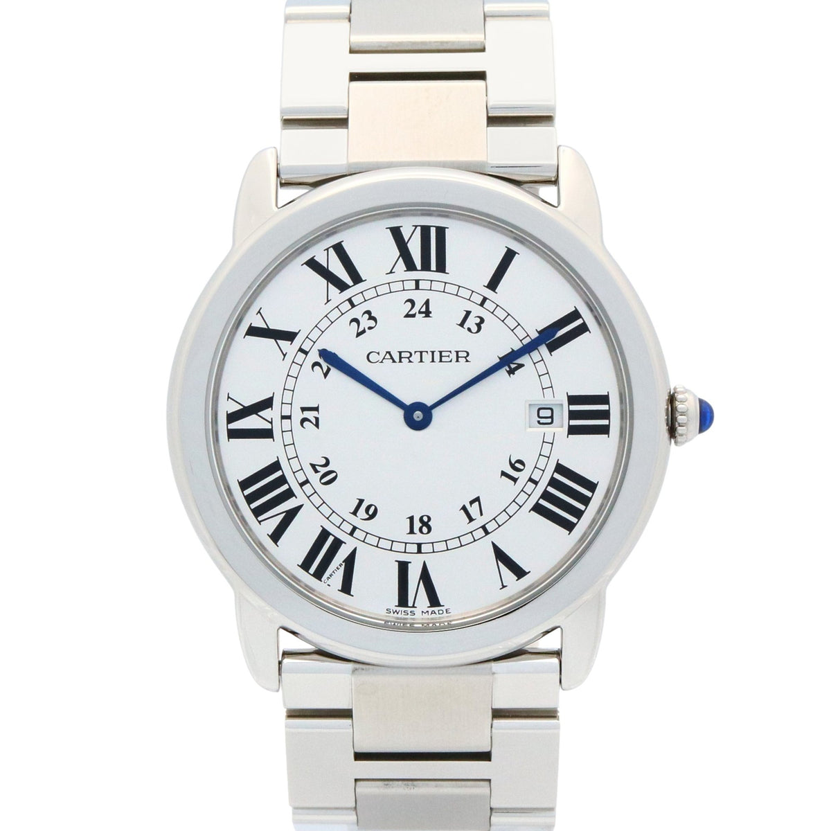 Pre-Owned Cartier Ronde Solo de LM Stainless Steel Men's Watch, Silver (W6701005)