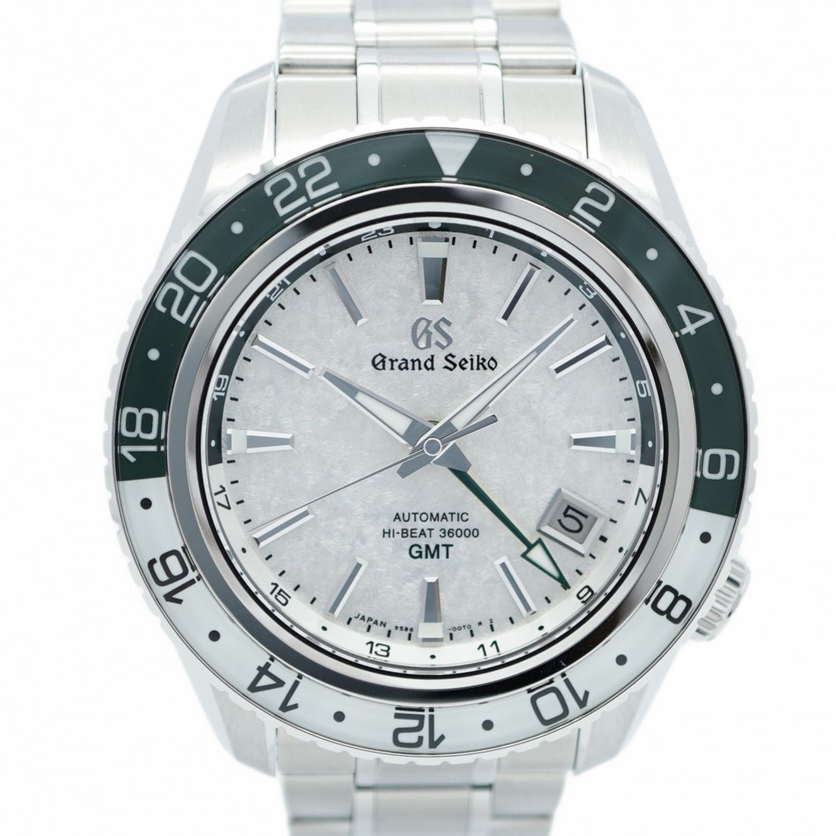 Gebrauchte Seiko Grand 9S86-00K0 Herrenuhr mit silbernem Zifferblatt 