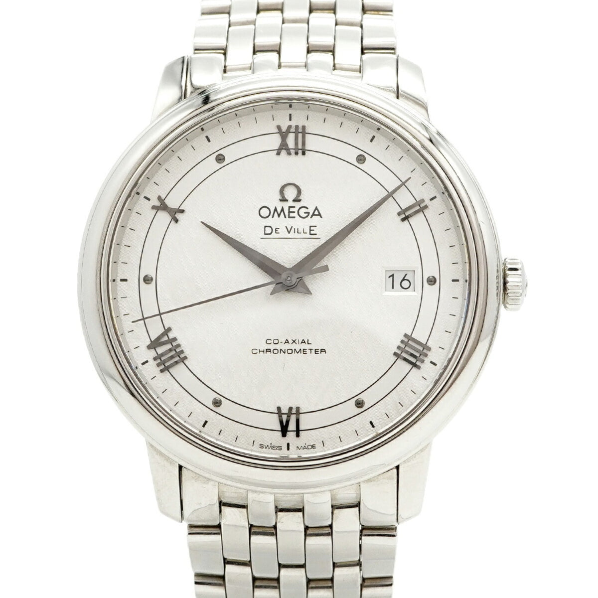 Pre-Owned Omega De Ville 424.10.40.20.02.005 Silver Dial Men's Watch