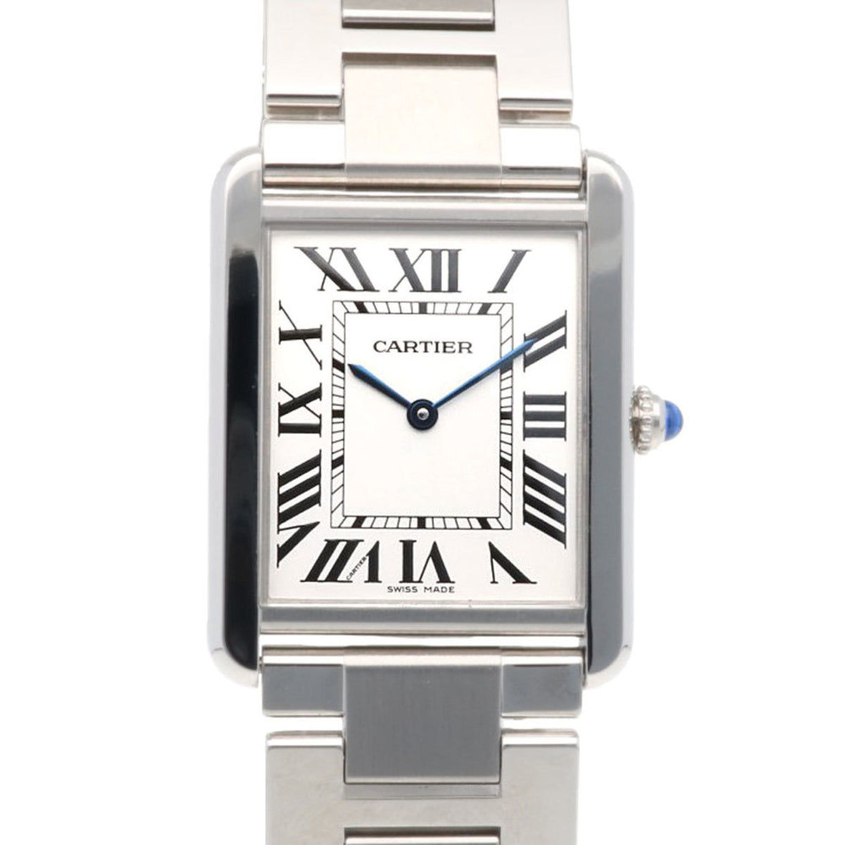 Pre-Owned Cartier Tank Solo LM Wristwatch, Stainless Steel, W5200014(3169), Quartz Movement, Refinished, Pre-Owned, Men's