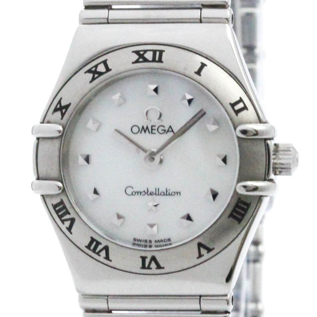 Gebrauchte polierte OMEGA Constellation My Choice MOP Quarz Damenuhr 1571.71 BF574846 