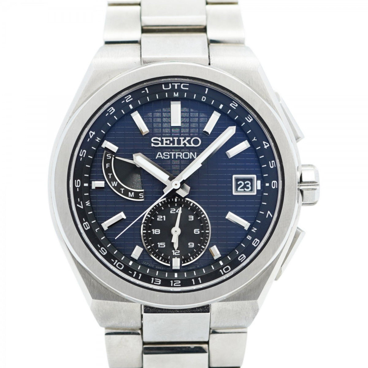 Pre-Owned Seiko Astron SBXY065 Navy Dial Men's Watch