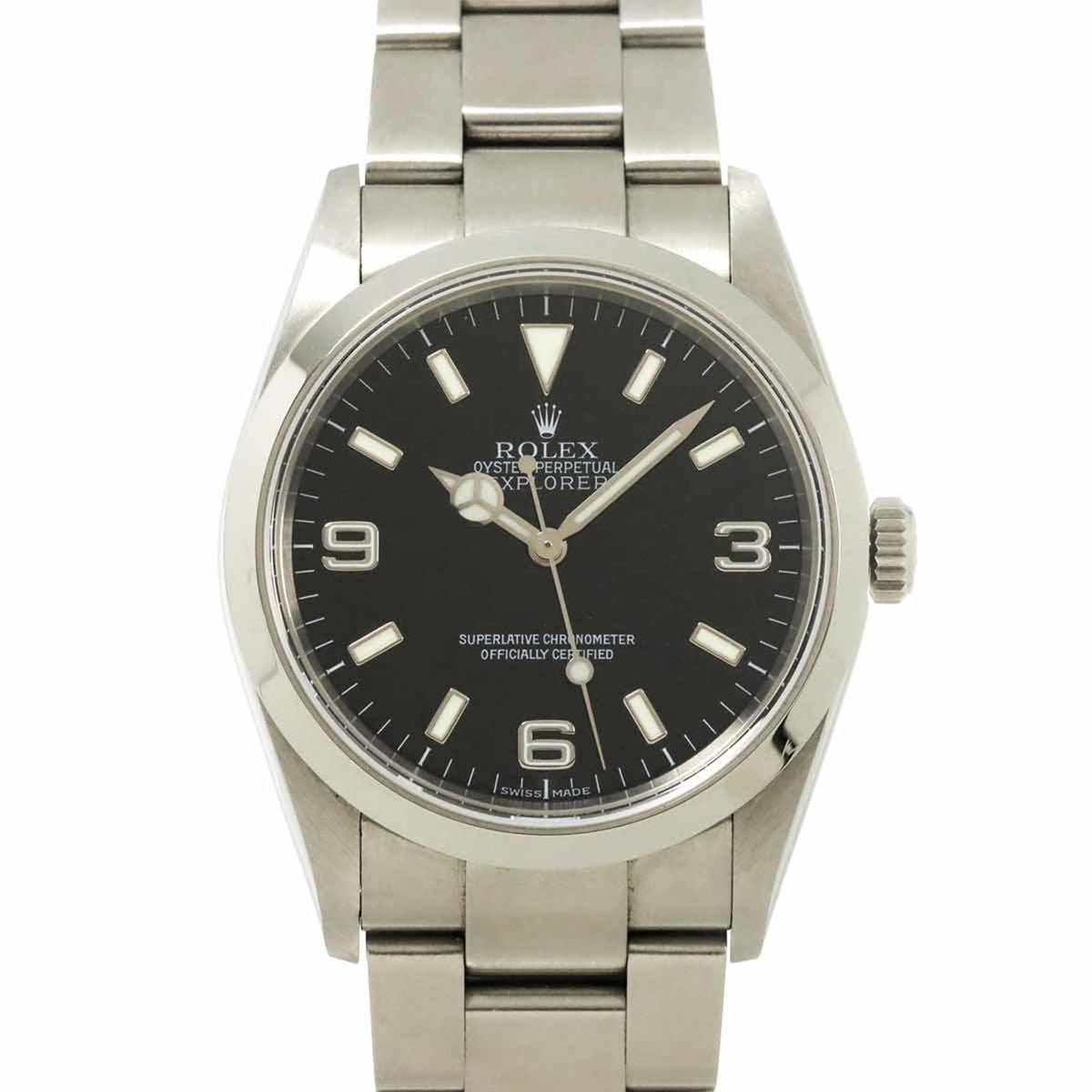 Pre-Owned Rolex Explorer 1 114270 D-serialized Men's Watch, Black, Automatic,