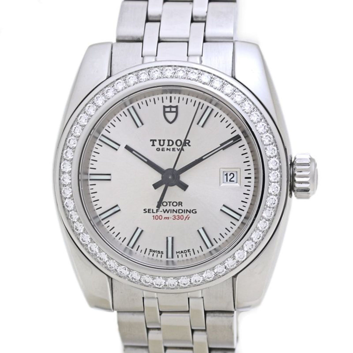 Pre-Owned TUDOR Classic Collection Diamond Bezel M22020-0004 Women's Stainless Steel Watch 40035
