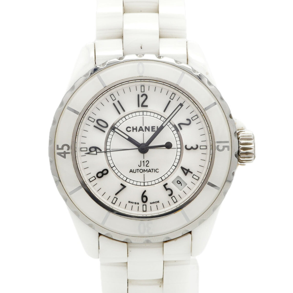 Pre-Owned Chanel J12 H0970 White Dial Men's Watch
